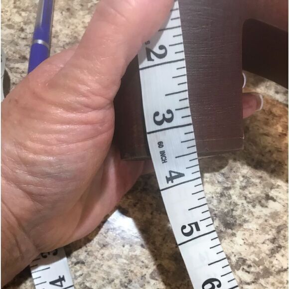 White strap sandals heels Wood bottom size 9 - Picture 3 of 5